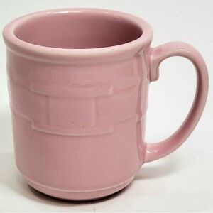LONGABERGER Woven Traditions 12 oz. Pink Coffee Cup Mug